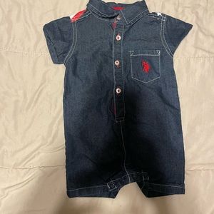 USA Flag Denim Romper